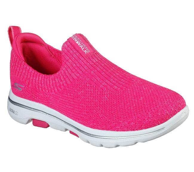 Zapatillas Para Caminar Skechers Mujer - GOwalk 5 Roso ISDKM5063